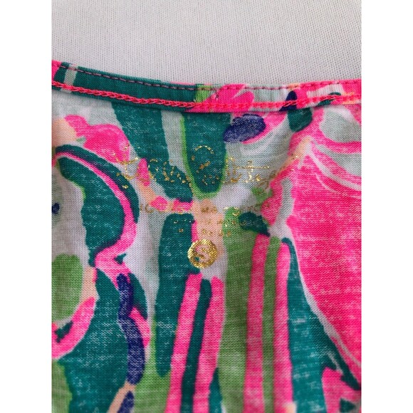 Lilly Pulitzer Monterey Tank Top Toucan Parrot Bird Pink Small Racerback - Picture 10 of 12